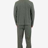 Wide Fit Blazer - Sage Overdyed Stripe