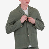 Wide Fit Blazer - Sage Overdyed Stripe