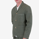 Wide Fit Blazer - Sage Overdyed Stripe