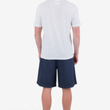 Wide Fit Short - Soft Navy Herringbone