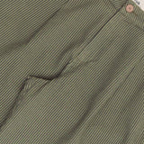 Wide Fit Trouser - Sage Overdyed Stripe