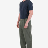 Wide Fit Trouser - Sage Overdyed Stripe