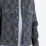 Zaki Jacket - Soft Black Waffle Check