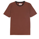 1x1 Striped T-Shirt - Rust Brown