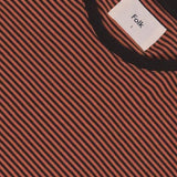 1x1 Striped T-Shirt - Rust Brown