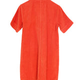 A Line Zip Dress - Vermillion Cord