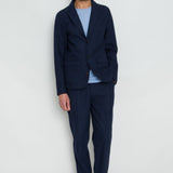 Assembly Suit Trouser - Navy Brushed Stripe