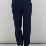 Assembly Suit Trouser - Navy Brushed Stripe