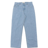 Barrel Leg Trouser - Bleached Denim