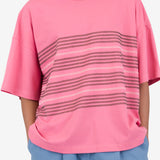 Boyfriend T-Shirt - Multistitch Stripe