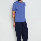 Contrast Sleeve T-Shirt - Mid Navy