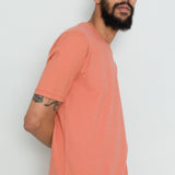 Contrast Sleeve T-Shirt - Rust