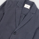 Cotton Linen Blazer - Soft Black