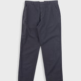 Fixed Waistband Cotton Linen Trouser - Soft Black