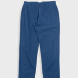 Fixed Waistband Cotton Linen Trouser - Soft Navy