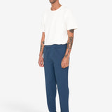 Drawcord Assembly Pant - Soft Indigo Overdyed Stripe