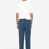 Drawcord Assembly Pant - Soft Indigo Overdyed Stripe