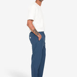 Drawcord Assembly Pant - Soft Indigo Overdyed Stripe