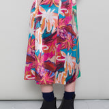 Full Seam Skirt - Abstract Flower Satin