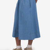 Full Seam Skirt - Light Indigo Topstitch