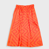 Full Seam Skirt - Orange Coral Diamond Print