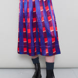 Full Seam Skirt - Painted Gingham Satin