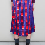 Full Seam Skirt - Painted Gingham Satin