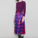 Full Seam Skirt - Painted Gingham Satin