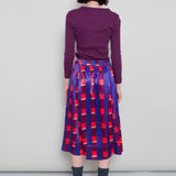 Full Seam Skirt - Painted Gingham Satin