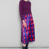 Full Seam Skirt - Painted Gingham Satin