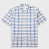 Gabe Shirt - Soft Blue Open Check