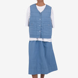 Gilet - Light Indigo Topstitch