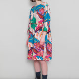 Joana Day Dress - Canvas Abstract Flower