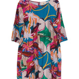 Joana Day Dress - Canvas Abstract Flower