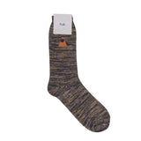 Melange Socks - Navy Tan Mix