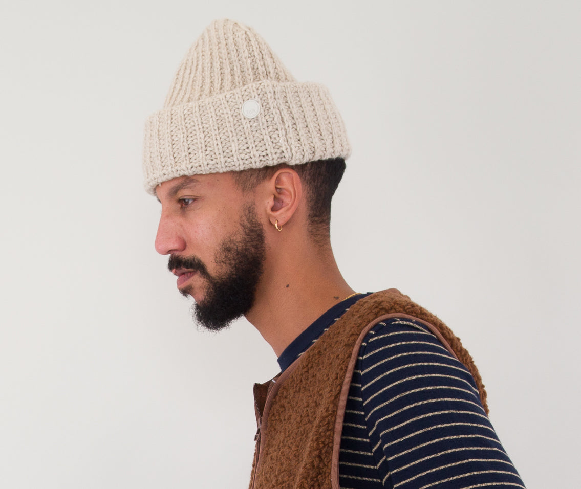 Folk | Chain Rib Beanie - Stone