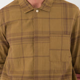 Folk | Patch Shirt - Tobacco Fine Check