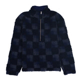 Fleece Overhead - Navy Checkerboard