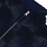 Fleece Overhead - Navy Checkerboard