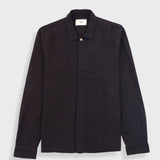 Patch Shirt - Soft Black Open Weave Check