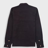 Patch Shirt - Soft Black Open Weave Check