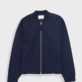 Pintuck Jersey Bomber - Navy