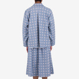 Pleated Shirt - Blue Tile Tapestry