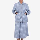 Pleated Shirt - Blue Tile Tapestry