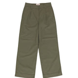 Pleated Trousers - Olive Twill