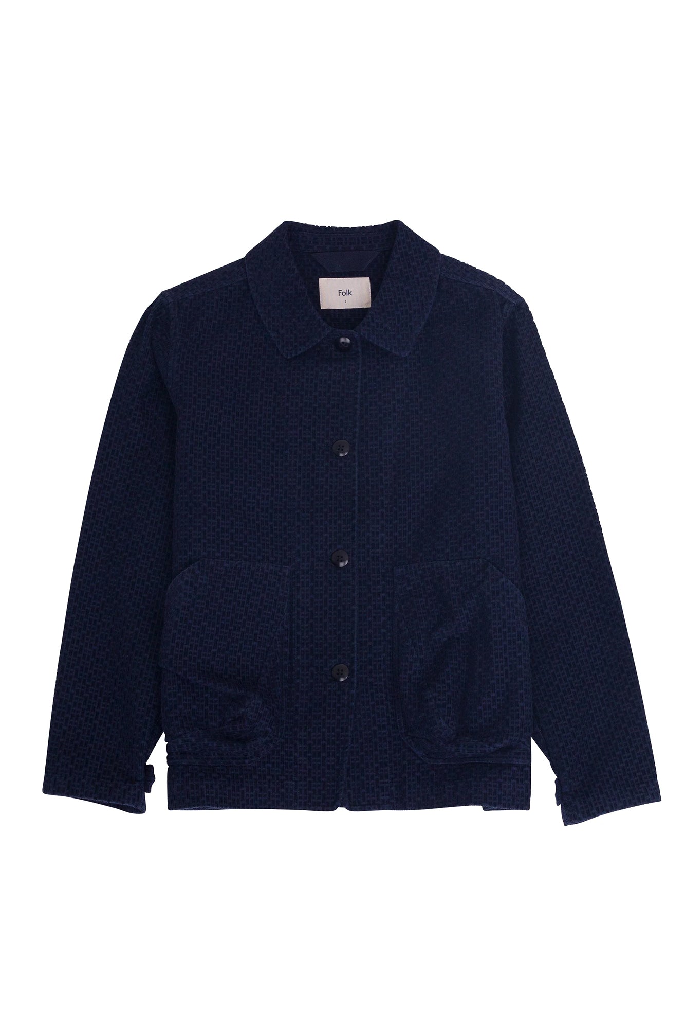 Folk Prism Jacket Navy Textured Cord