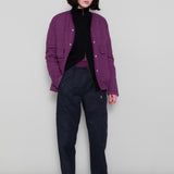 Quilted Boxy Jacket - Wine