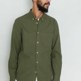 Relaxed Fit Shirt - Dark Sage Flannel