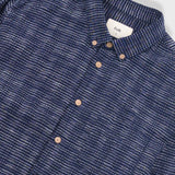 Relaxed Fit Shirt - Navy Textured Stripe