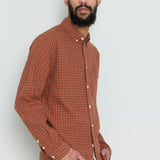 Relaxed Fit Shirt - Rust Gingham